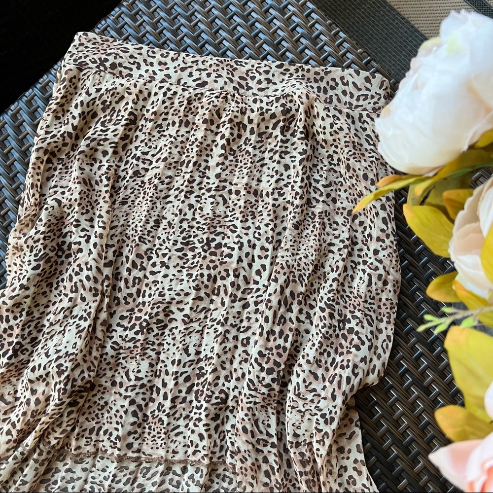 OTHERS FOLLOW | Leopard Chiffon High Low Skirt - Picture 8 of 12